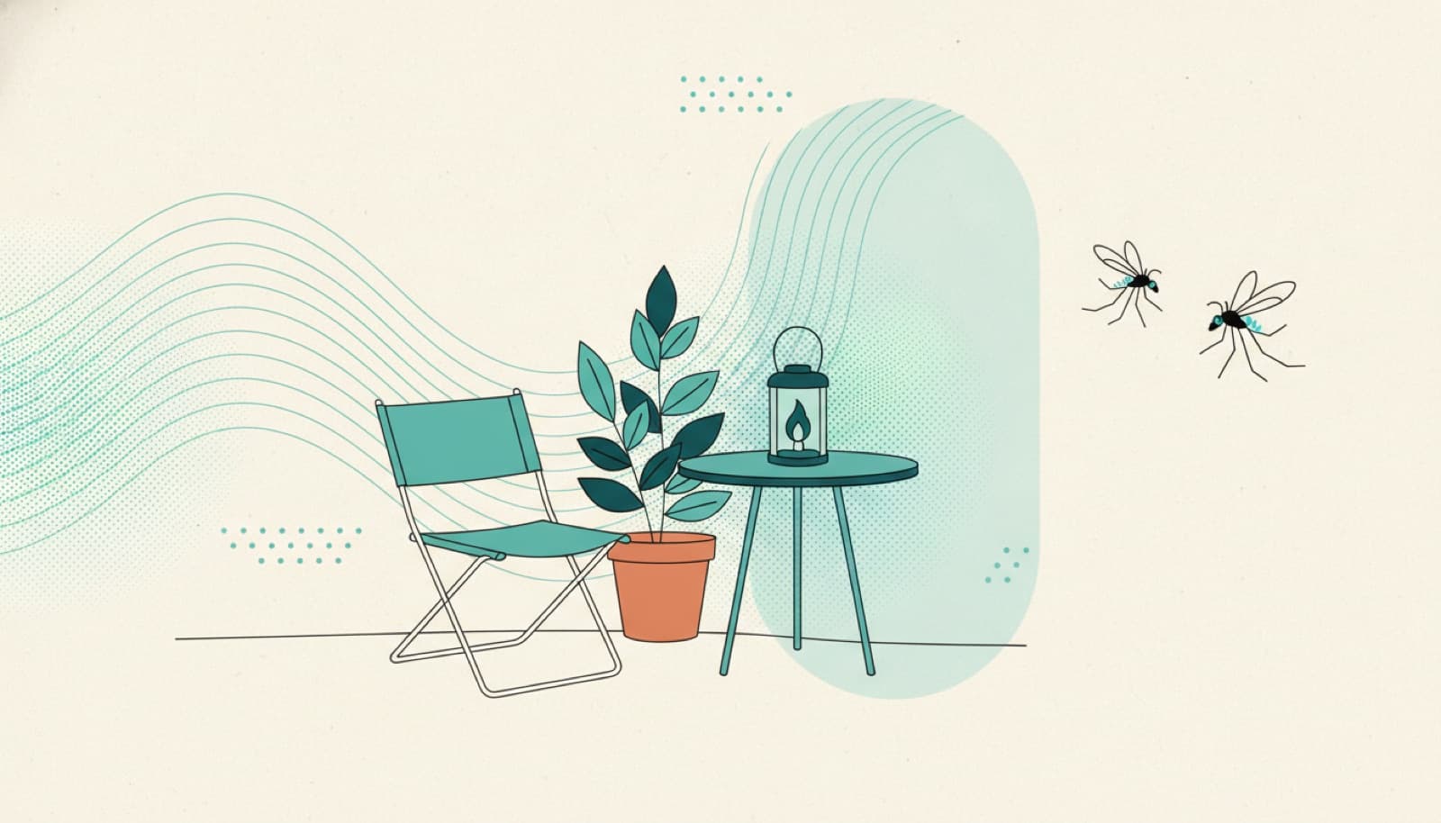 Die Terrasse im Sommer: die Kanten behandeln, nicht die Luft