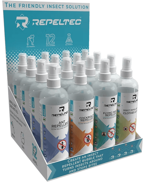 Counter display (the 4x4 stepped 250 ml box display), re-rendered with corrected labels